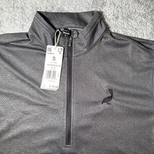 NWT Adidas Mens SZ S 1/4 Zip Up Golf Light Sweater Grey Polyester Embroidered